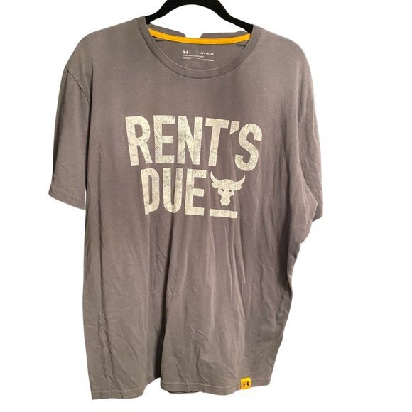 Under Armour Other - Under Armour Men's Heatgear Loose Fit Tee Gray Rent's Due XL GUC